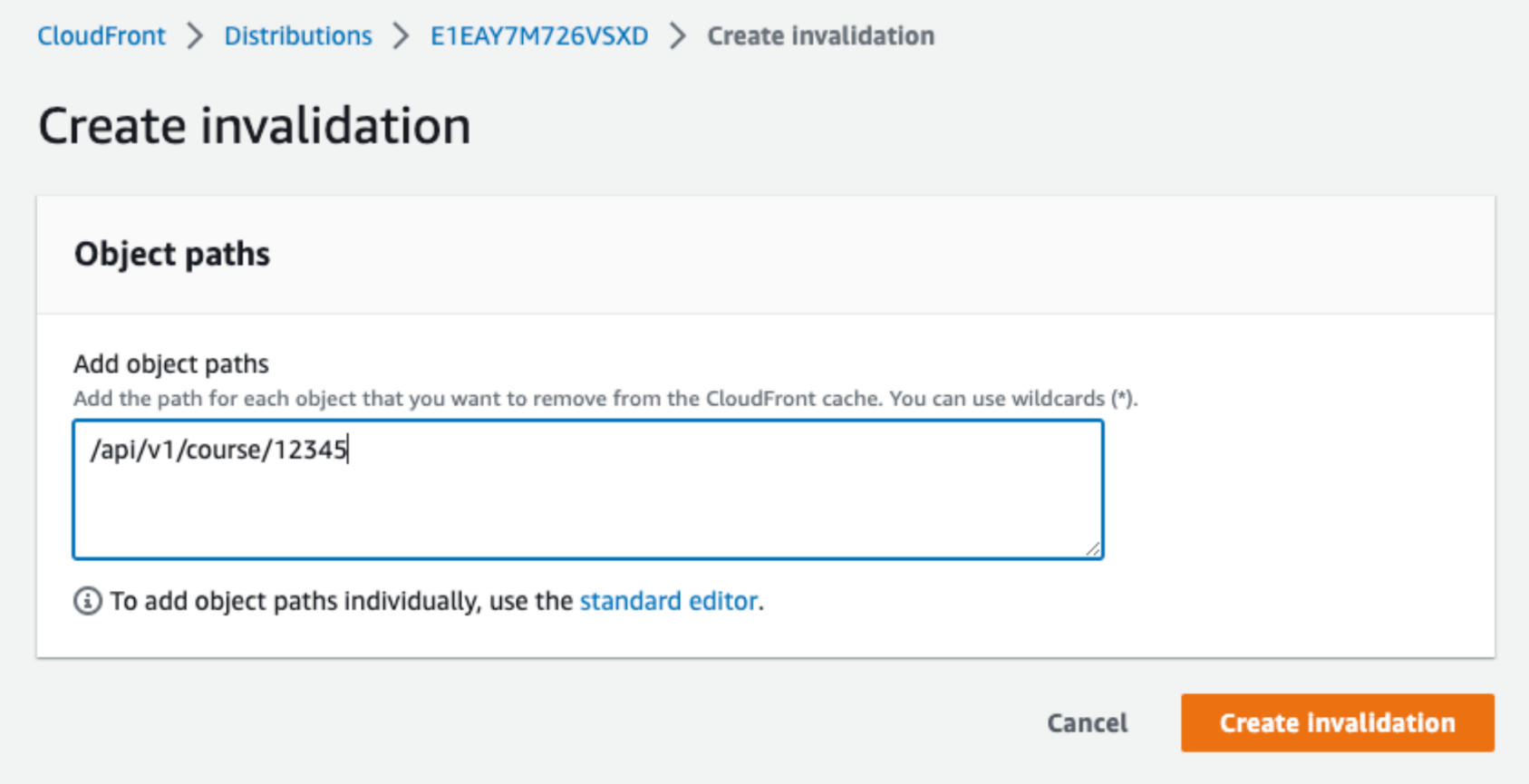 submit invalidation